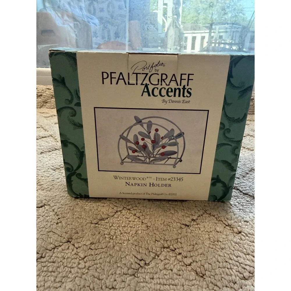 2002 Portfolio PFALTZGRAFF Accents Winterwood Napkin Holder ITEM #23345